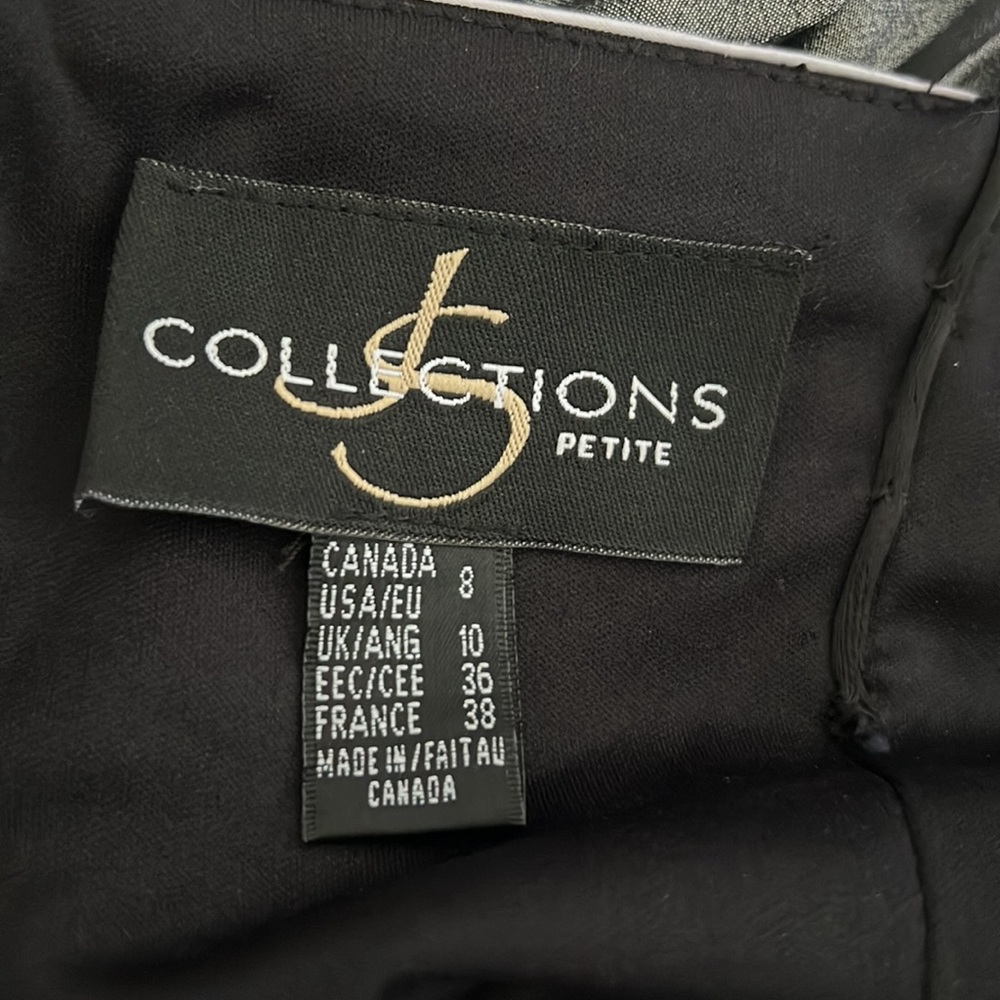 Js Collections Petite 8p Pink & Black Striped Mes… - image 7